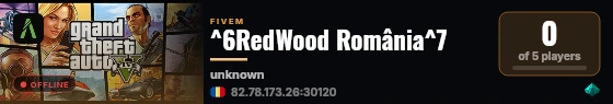 ^6RedWood România^7 live status badge