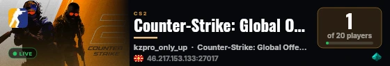 KZ Server live status badge