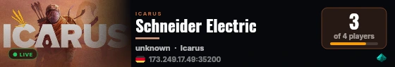 Schneider Electric live status badge