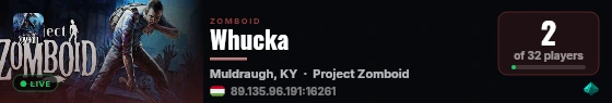 Whucka live status badge