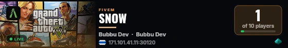 SNOW live status badge