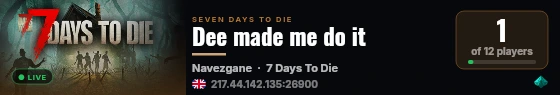 Dee made me do it live status badge