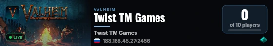 Twist TM Games live status badge