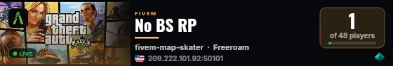 [QBCore Framework] No BS RP live status badge
