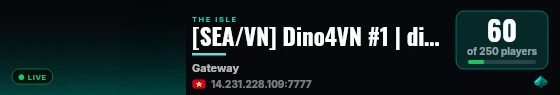[SEA/VN] Dino4VN #1 | dino4vn.com live status badge