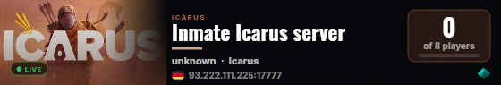 Inmate Icarus server live status badge