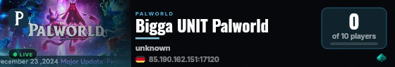 Bigga UNIT Palworld live status badge