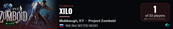 XILO live status badge