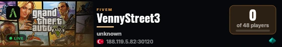 VennyStreet3 live status badge