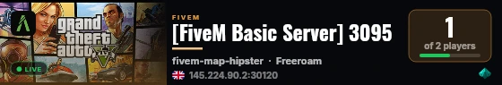 [FiveM Basic Server] 3095 live status badge