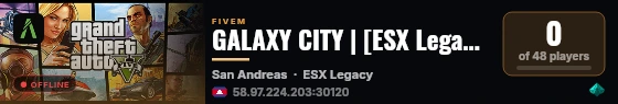 GALAXY CITY | [ESX Legacy] live status badge