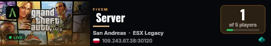  Server live status badge