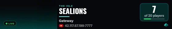 SEALIONS live status badge