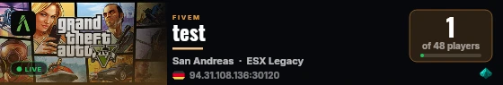 test live status badge