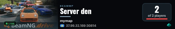 Server den live status badge