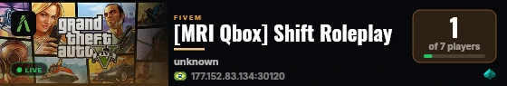[MRI Qbox] Shift Roleplay live status badge