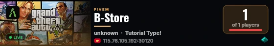 B-Store live status badge