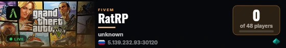 RatRP live status badge