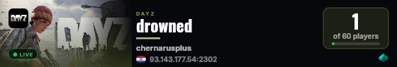 drowned live status badge