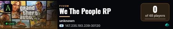 We The People RP live status badge
