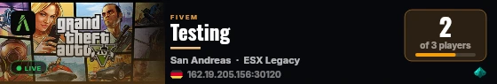 Testing live status badge