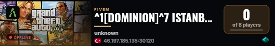 ^1[DOMINION]^7 ISTANBUL - Faction TR live status badge