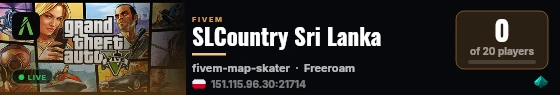 SLCountry Sri Lanka live status badge