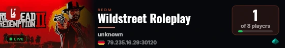 Wildstreet Roleplay live status badge
