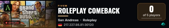 ROLEPLAY COMEBACK live status badge