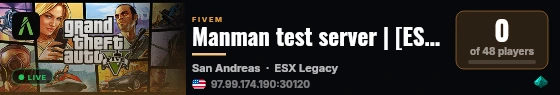 Manman test server | [ESX Legacy] live status badge