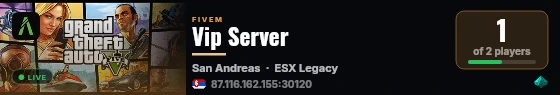 Vip Server live status badge