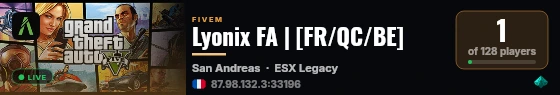 Lyonix FA | [FR/QC/BE] live status badge