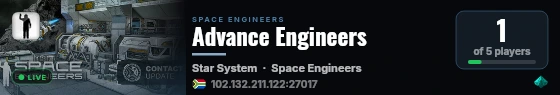 Advance Engineers live status badge