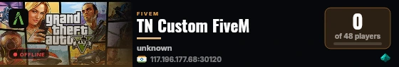 TN Custom FiveM live status badge