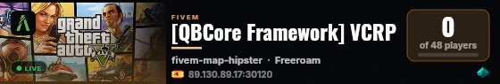 [QBCore Framework] VCRP live status badge