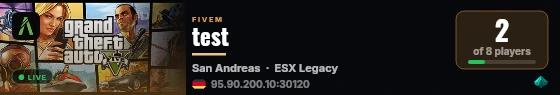 test live status badge