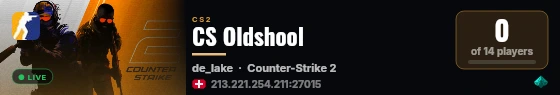 CS Oldshool live status badge