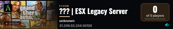 ??? | ESX Legacy Server live status badge