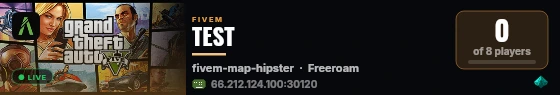 TEST live status badge