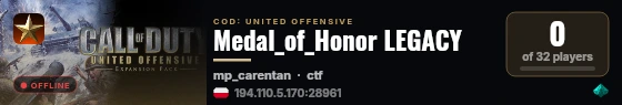 Medal_of_Honor LEGACY live status badge