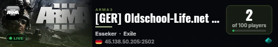 [GER] Oldschool-Life.net | Exile live status badge