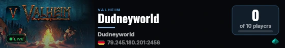 Dudneyworld live status badge