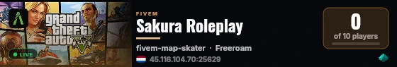 Sakura Roleplay live status badge