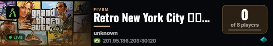 Retro New York City ₂₀₀₀ₛ live status badge
