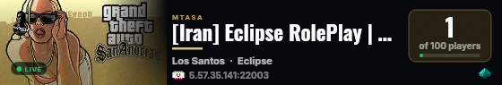 [Iran] Eclipse RolePlay | Season 1 | Best Fps live status badge