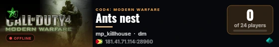 Ants nest live status badge