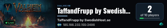 TaffandFrupp by SwedishHost.se live status badge