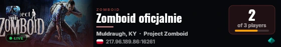 Zomboid oficjalnie live status badge