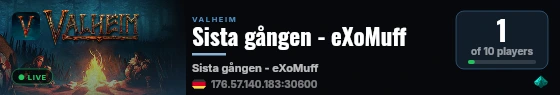 Sista gången - eXoMuff live status badge