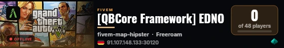 [QBCore Framework] EDNO live status badge